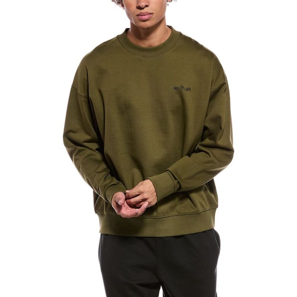 Off-White™ Mens Floral Arrow Sweatshirt, Green